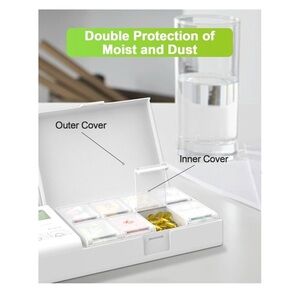 Comfytemp Smart Pill Organizer - 7-Day Portable BPA-Free Pill Case